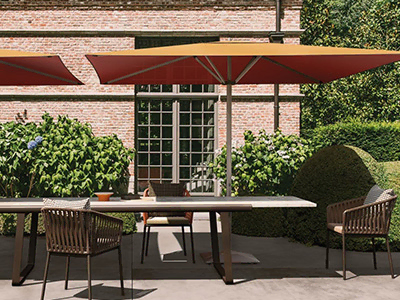Luxury resort outdoor metal furniture set - weatherproof powder-coated finish, ideal for hotel terraces, gardens, and poolside areas, enhancing guest experience with durable and stylish design