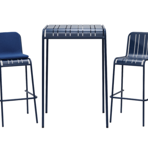 Navy Blue 3-Piece Folding Metal Bar Set