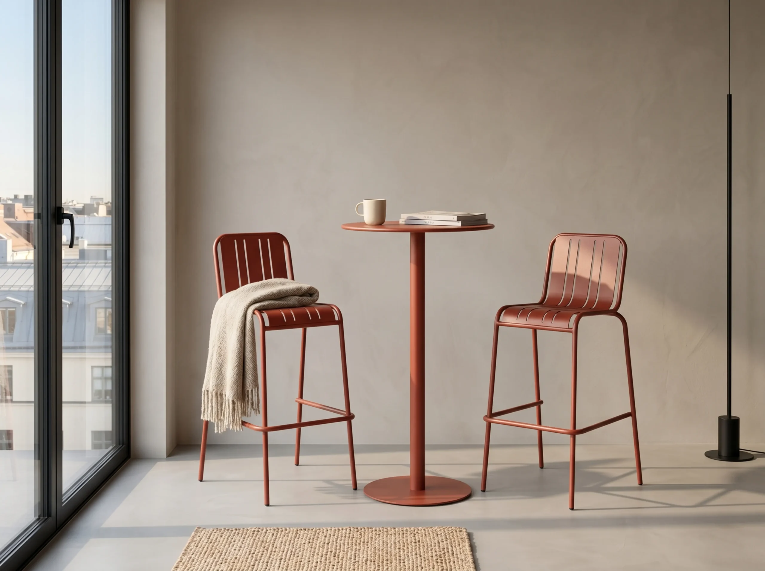 Modern 3-Piece Metal Bar Set