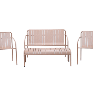 Modern 4-Piece Metal Patio Conversation Set