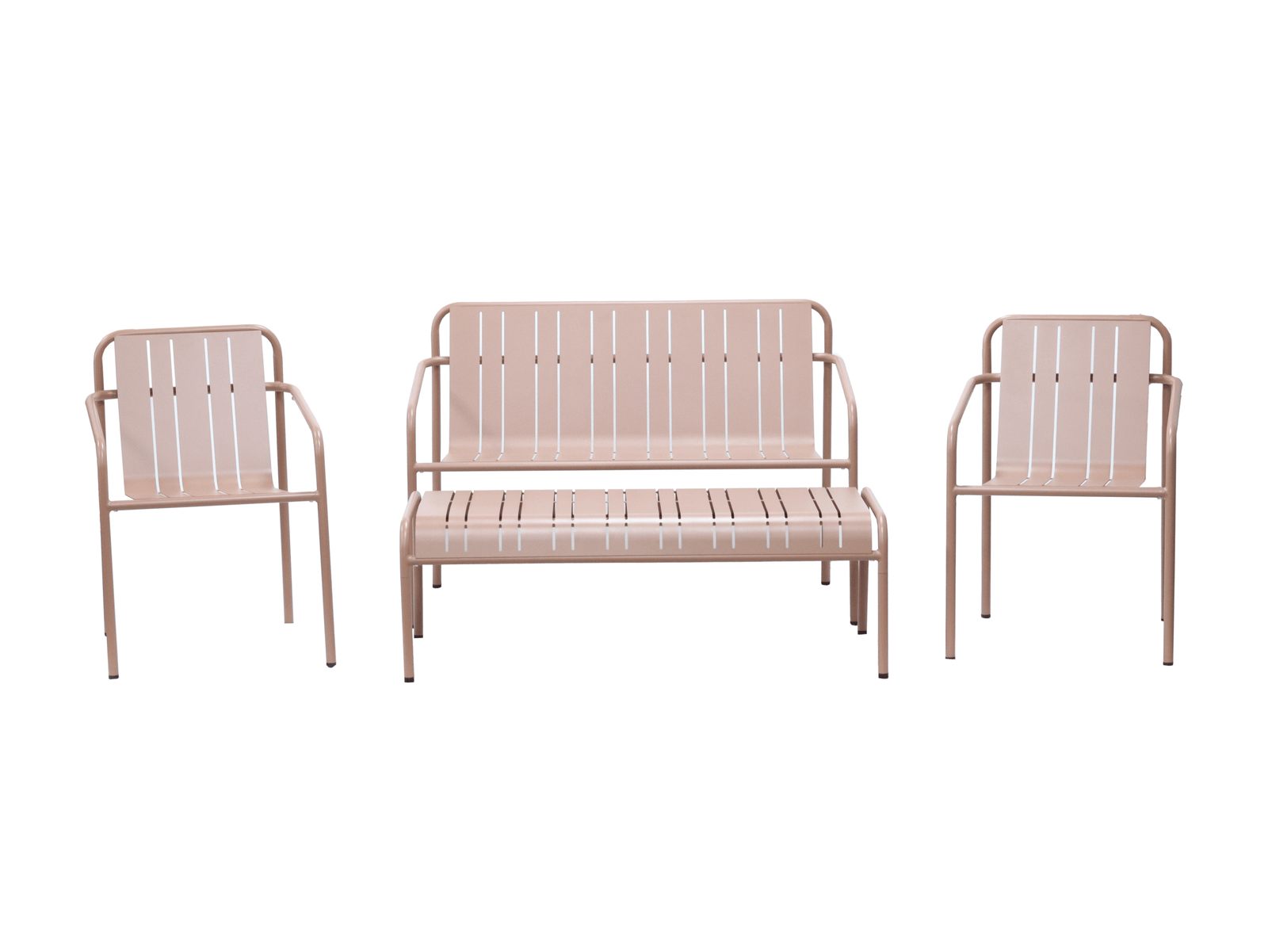 Modern 4-Piece Metal Patio Conversation Set
